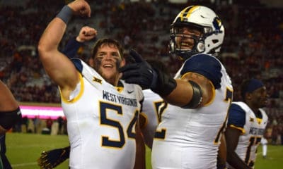 WVU Football OLs Zach Frazier and Doug Nester
