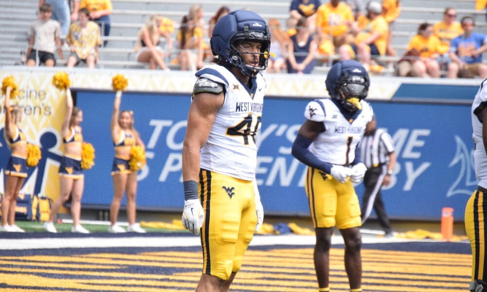 WVU Football Jason Hall Jr. during scrimmage