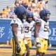WVU Football Darius Morant and Corey McIntyre line up during scrimmage