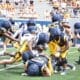 WVU Football in scrimmage