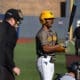 WVU Baseball shortstop Tevin Tucker steps to the plate.