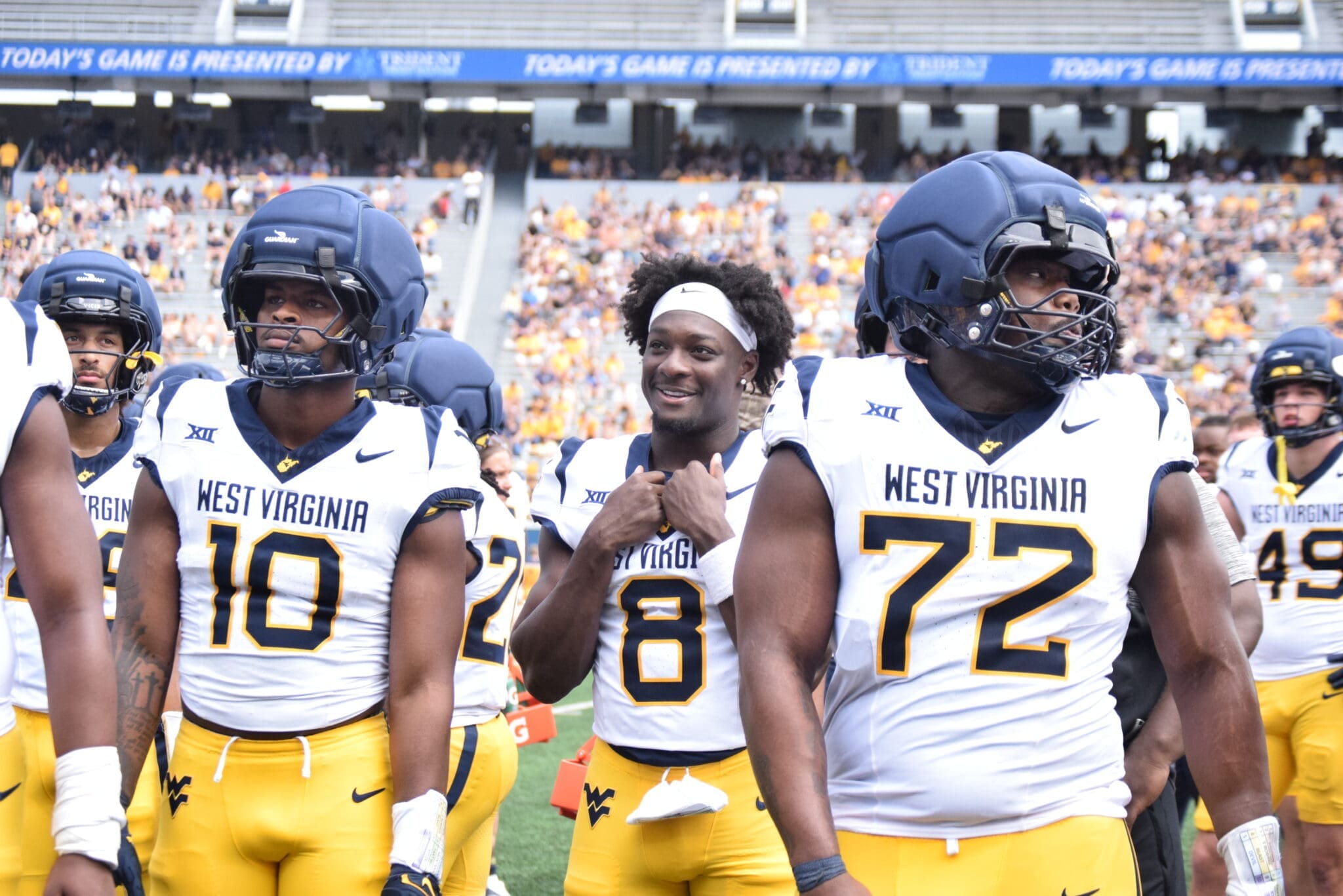 WVU Football OL Cam Griffin during spring scrimmage