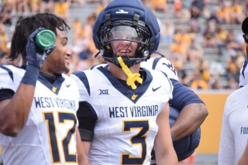 WVU Football Matt Sieg during spring scrimmage