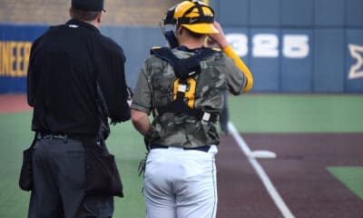 WVU baseball catcher Dayne Leonard