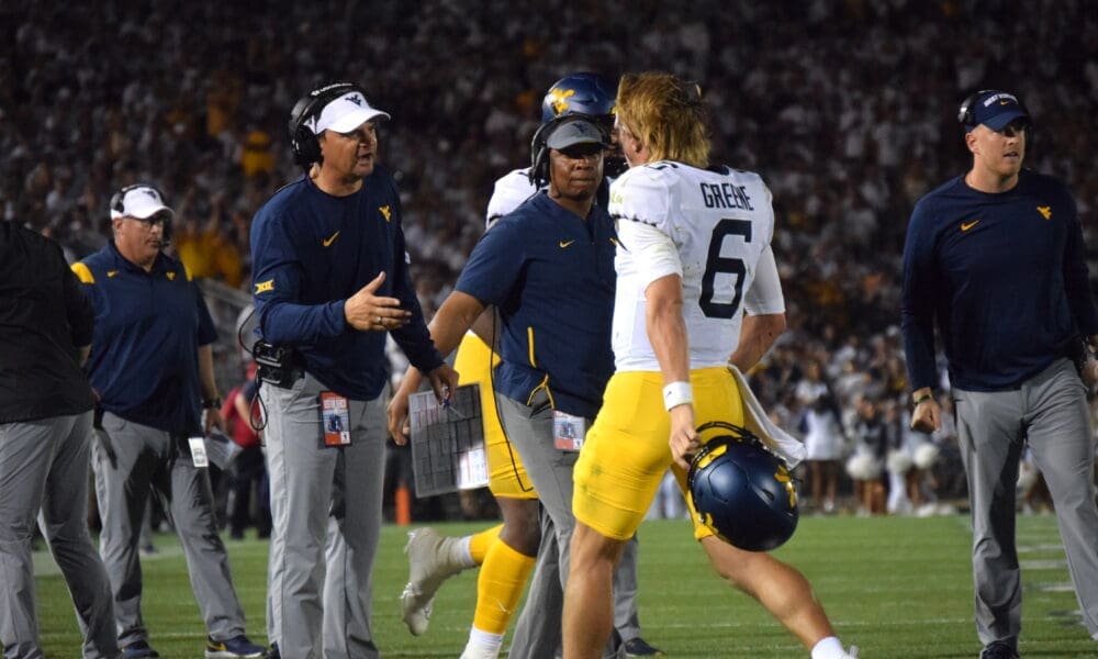 WVU Football Garrett Greene, Neal Brown, Chad Scott