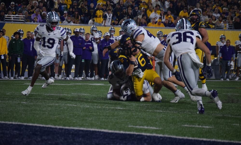WVU Football Garrett Greene Takes Hit to the Neck against Kansas State