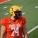 Wyatt Milum at Senior Bowl