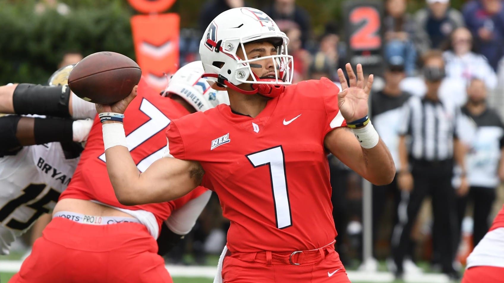 Duquesne QB Darius Perrantes key when Dukes face WVU football