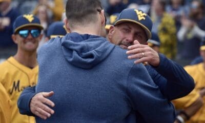 WVU AD Wren Baker and WVU Baseball HC Randy Mazey