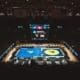 WVU Wrestling set up at Coliseum