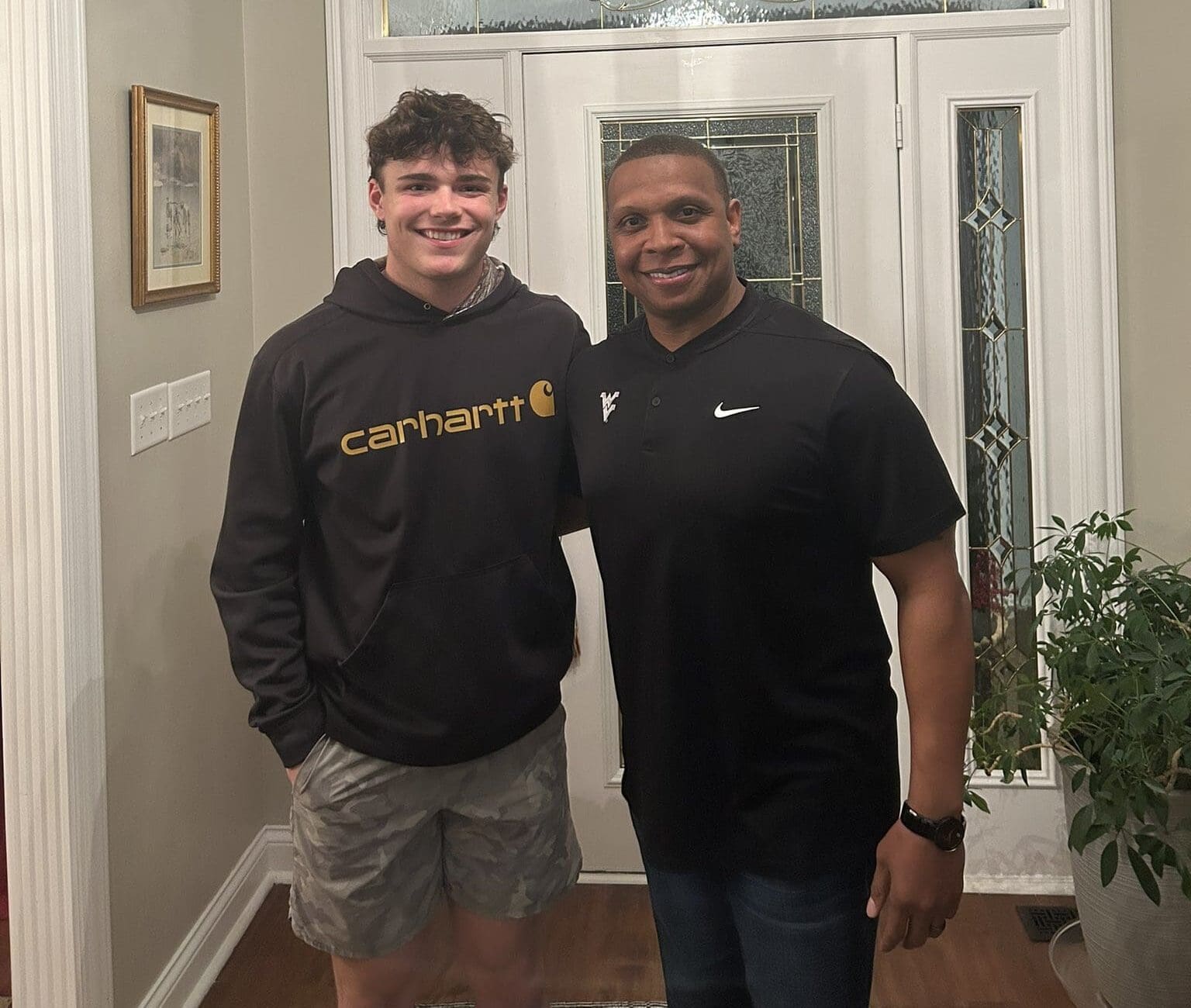 WVU Football RB recruit Evan Hampton and Chad Scott