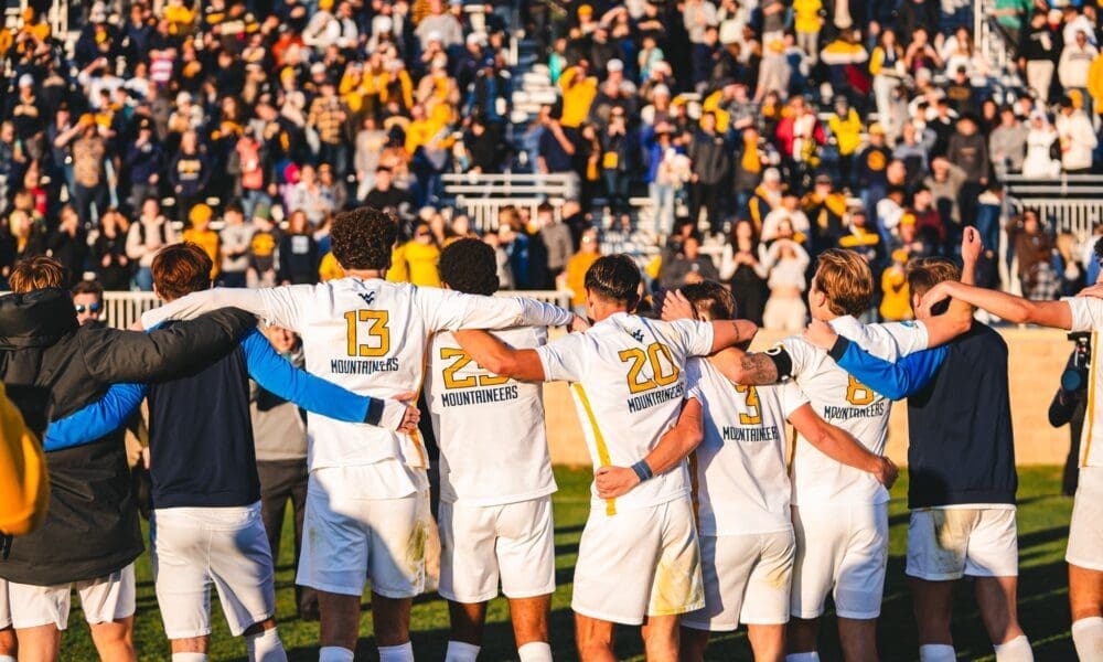 WVU men’s soccer celebrates NCAA Tournament win