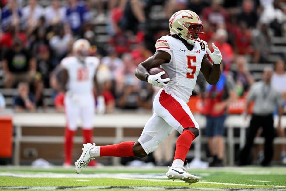 Former WVU Football WR Gary Jennings in UFL with Birmingham Stallions