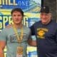 WVU Football HC Rich Rodriguez with Bronca Baker