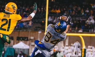 WVU Football Hudson Clement catch against Baylor