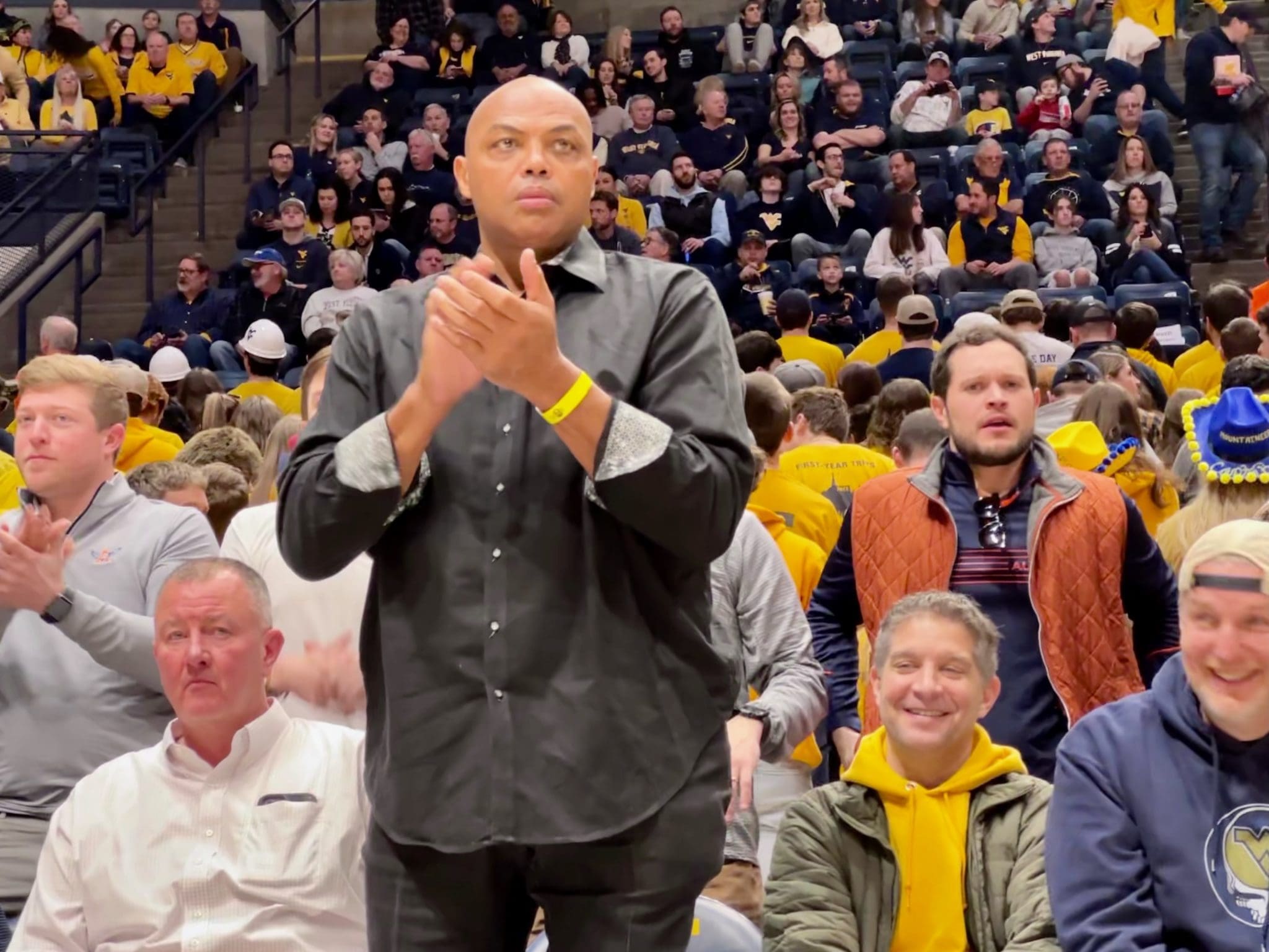 Charles Barkley at WVU basketball game