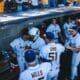 WVU Baseball celebrates during NCAA Regional