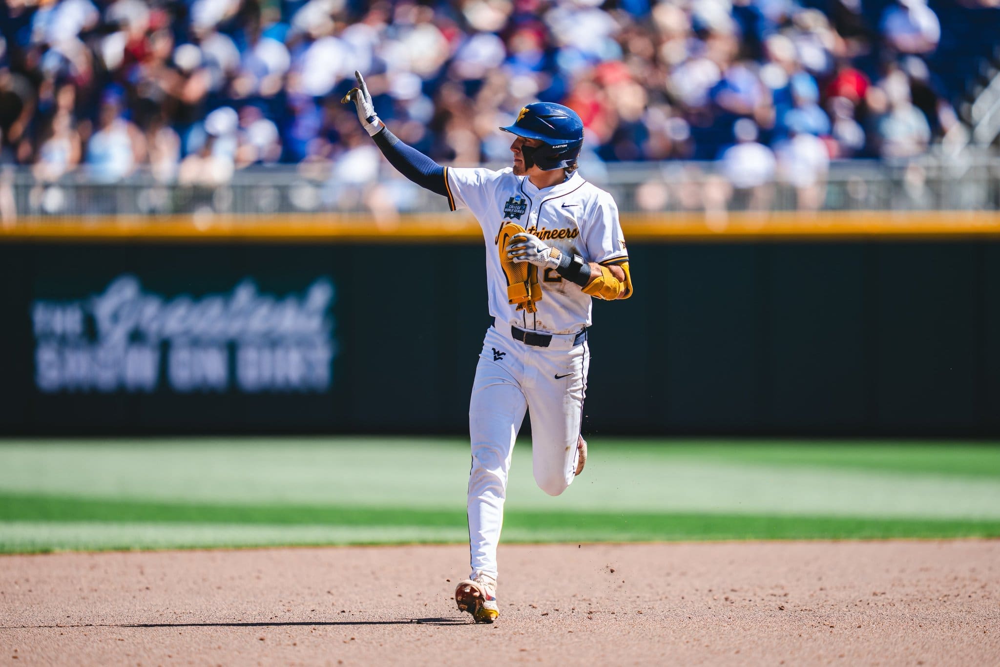 WVU Baseball Gavin Kelly after home run