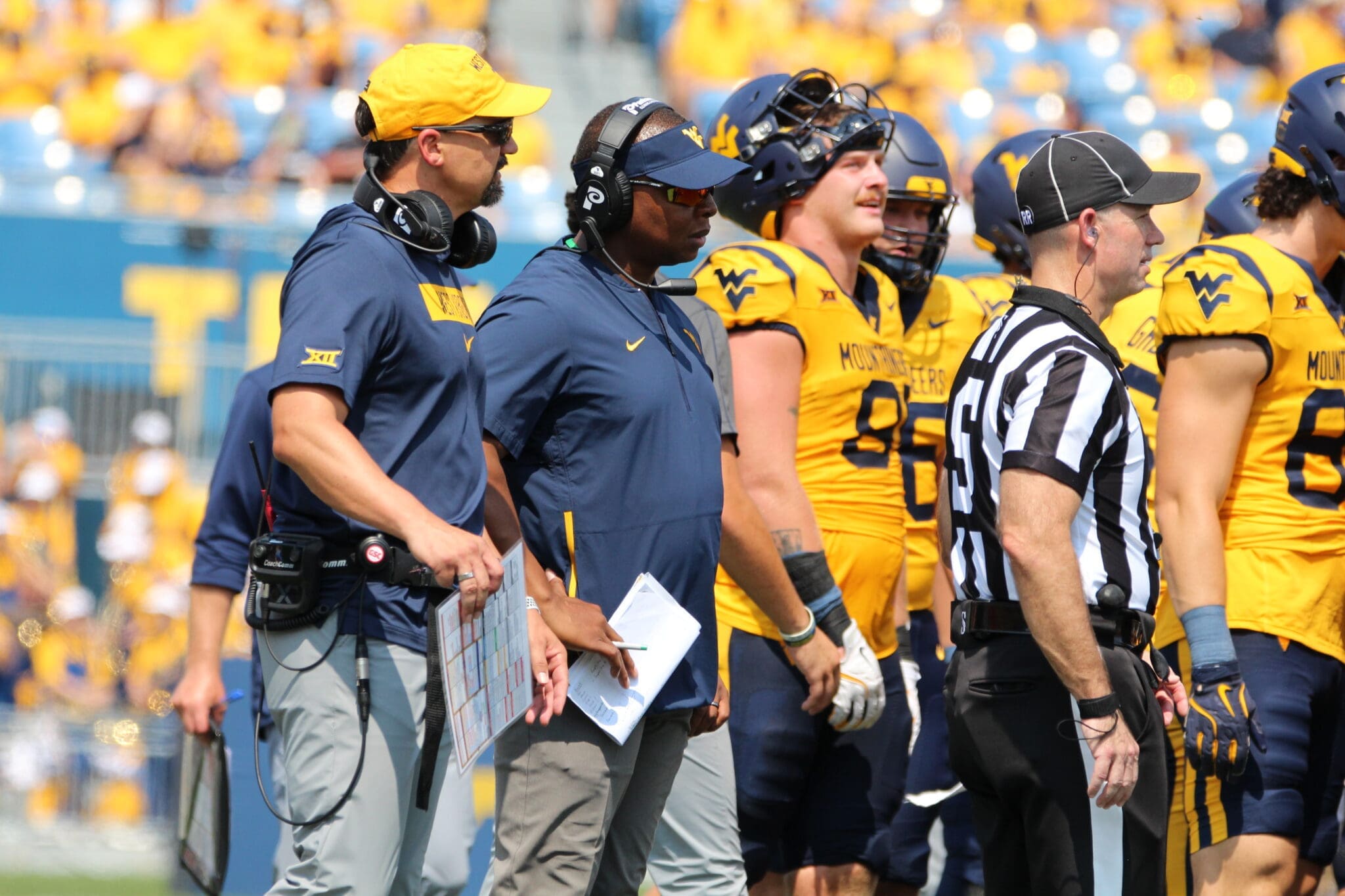 WVU Football HC Neal Brown and OC Chad Scott