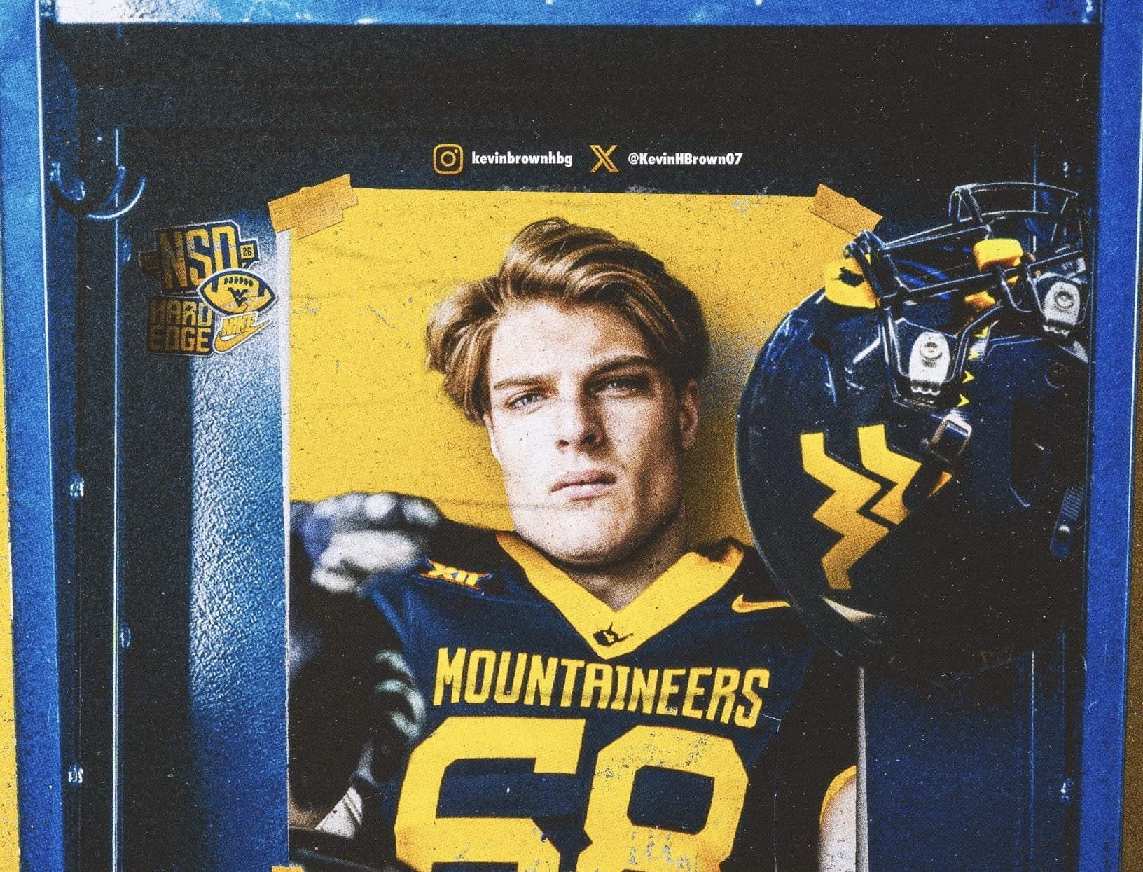 WVU Football OL Kevin Brown graphic