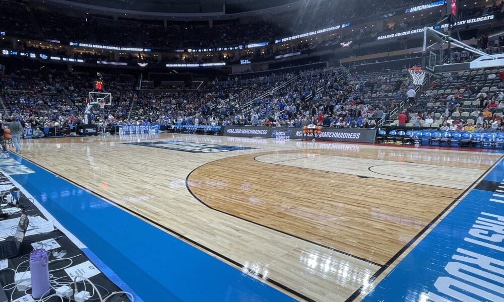 NCAA Tournament court in Pittsburgh