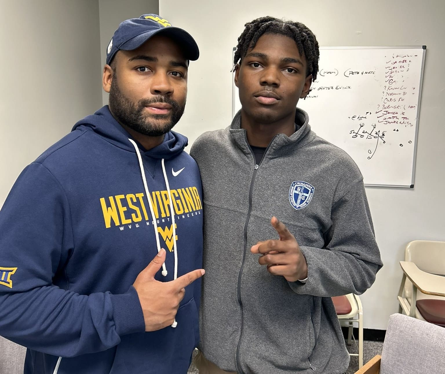 WVU Football LB recruit Minikon Johnson with Rod West