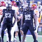 WVU Football DL Asani Redwood and Fatorma Mulbah