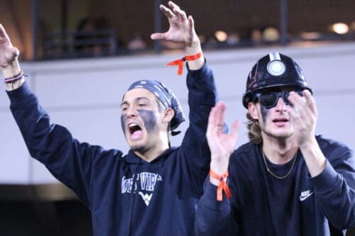 WVU Football fans at Coal Rush game