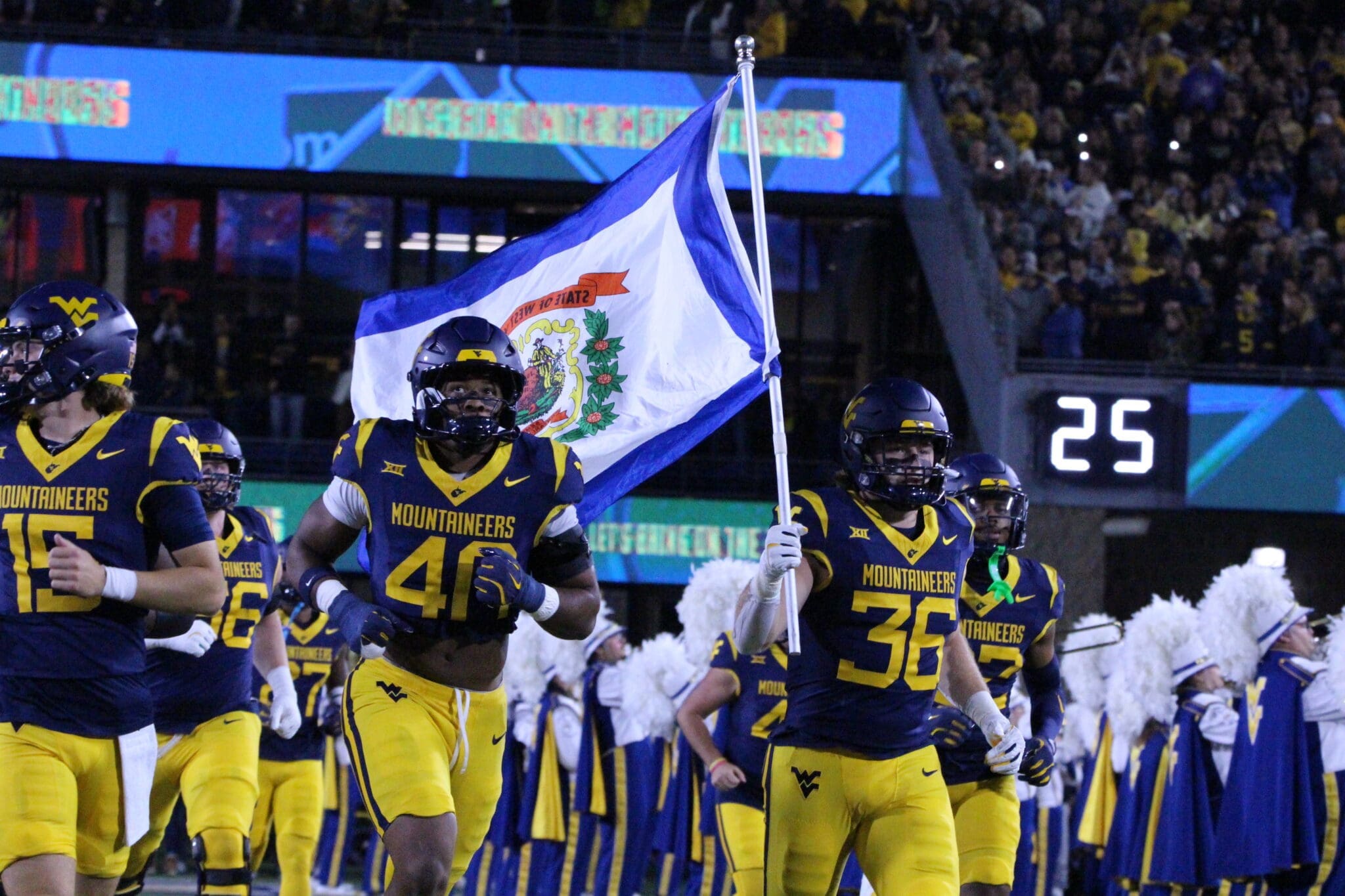 WVU Football Flag Carrier Caden Biser