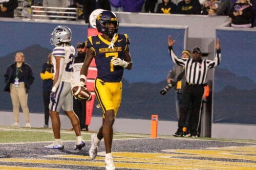 WVU Football WR Touchdown Traylon Ray