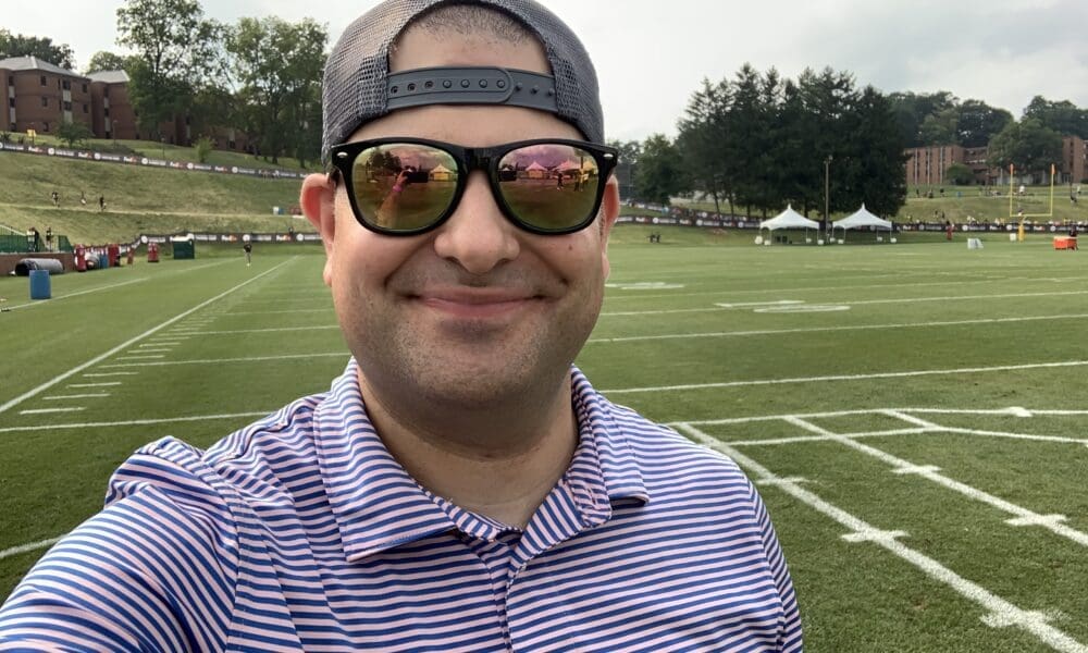 Mike Asti at Steelers camp Talking WVU football