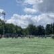 WVU Football at practice field stock