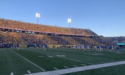 WVU Football stadium field stock