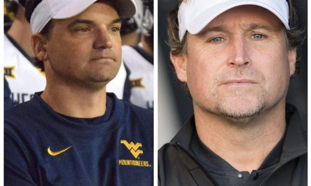 Neal Brown and Dana Holgorsen both with WVU