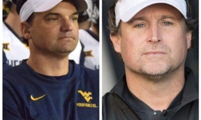 Neal Brown and Dana Holgorsen both with WVU