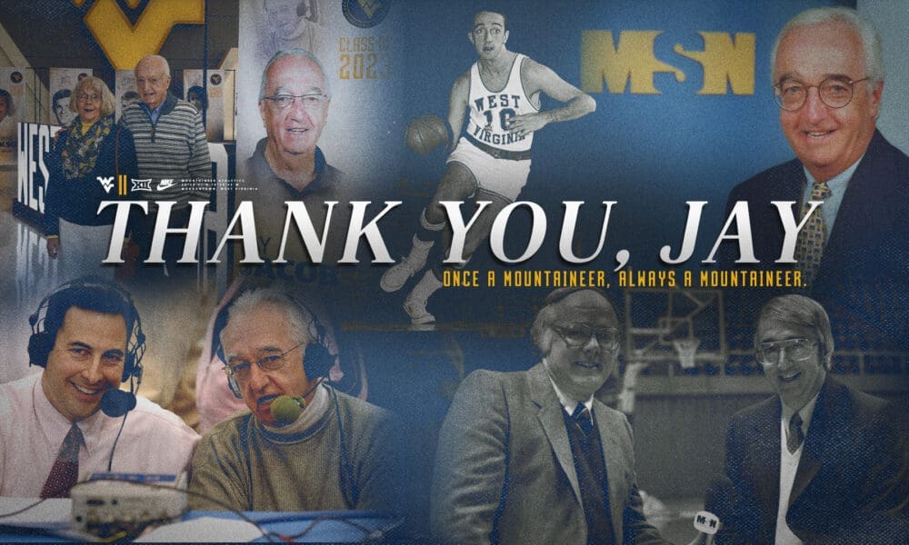 WVU graphic of Jay Jacobs