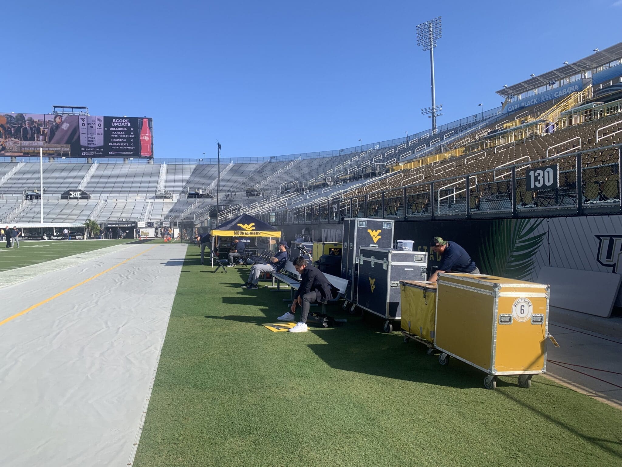 WVU on UCF field