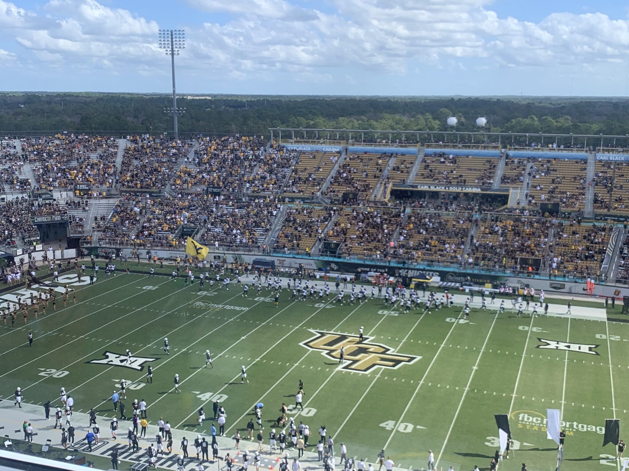 WVU flag on UCF field