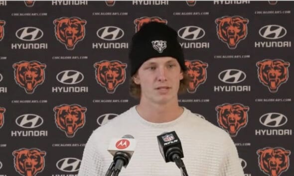 Tyson Bagent at press conference