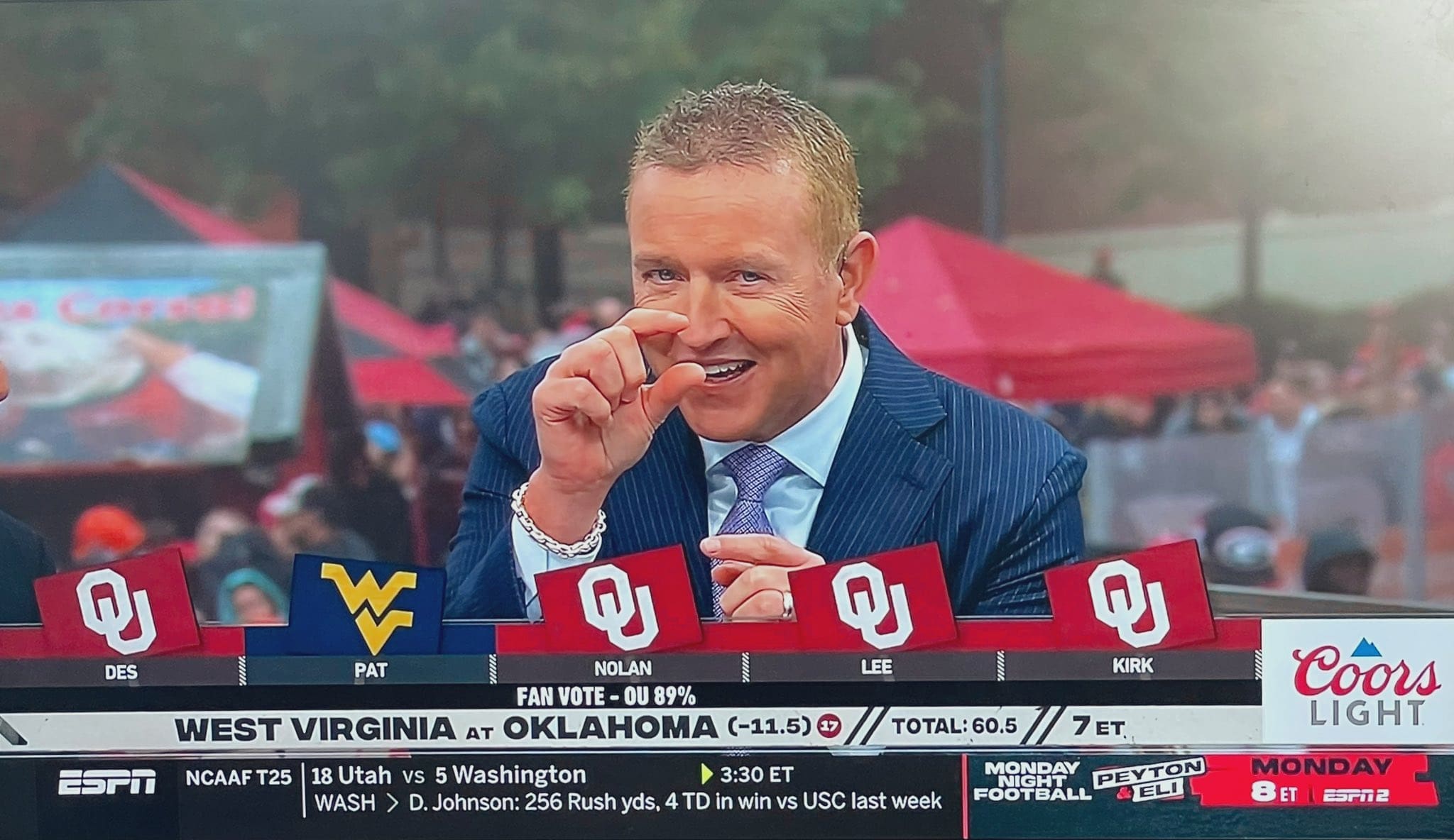 Kirk Herbstreit picks WVU to cover spread against Oklahoma