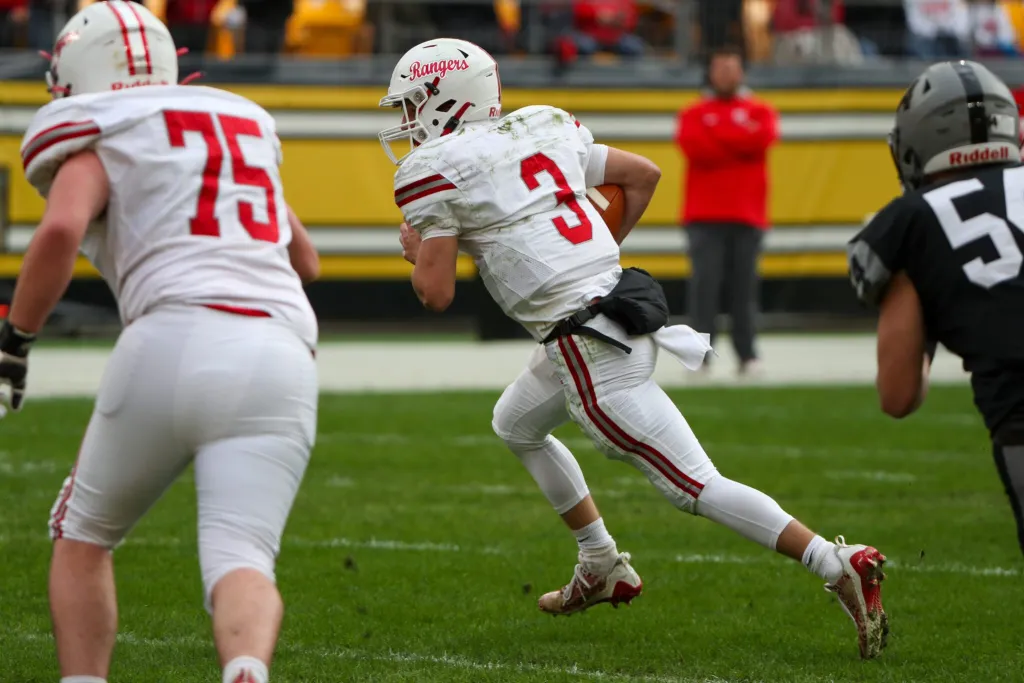 WVU recruit Matt Sieg with Fort Cherry in WPIAL title game