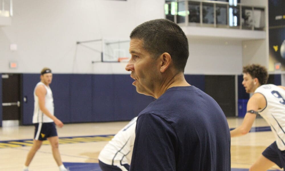 WVU Basketball assistant coach Tom Ostrom