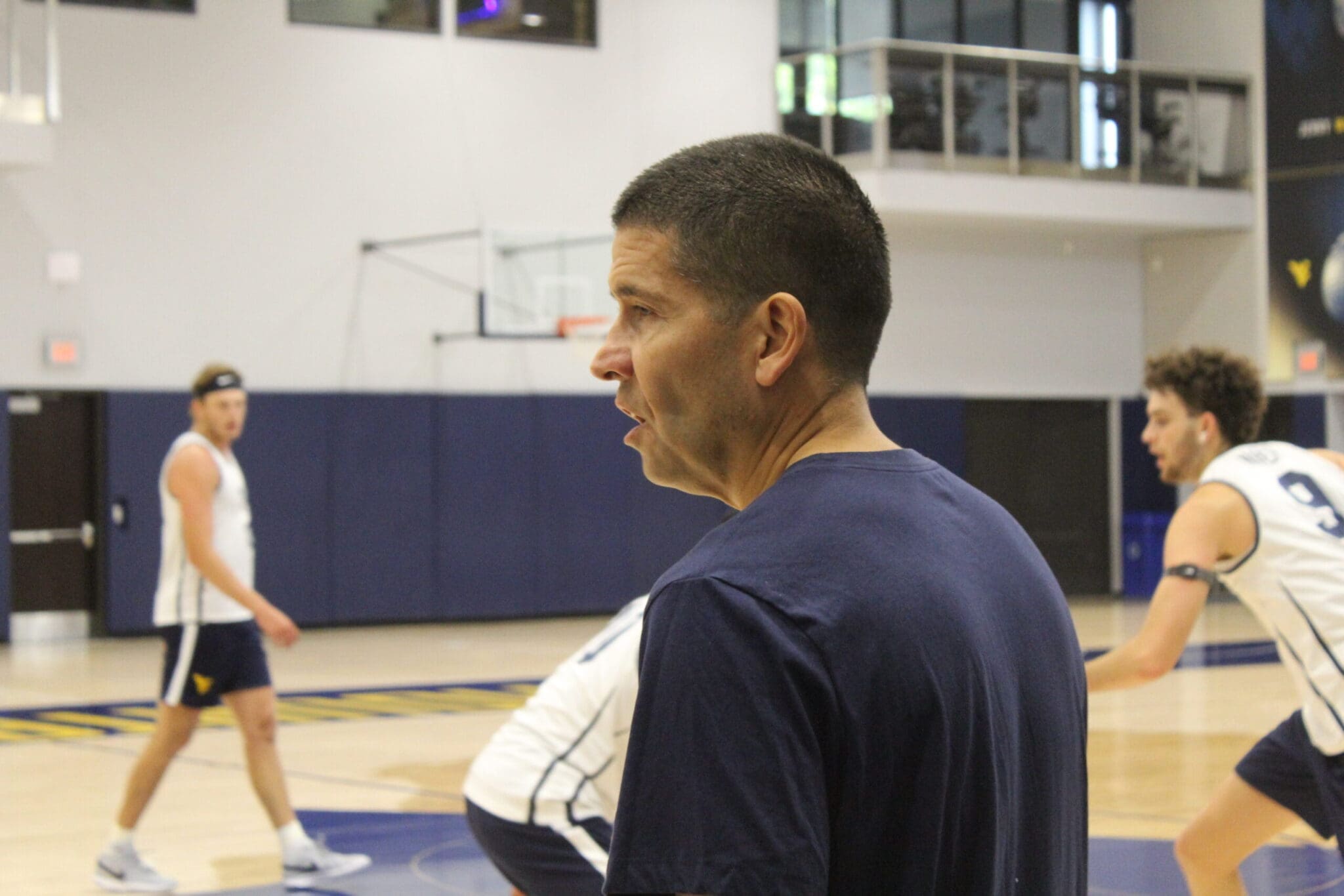 WVU Basketball assistant coach Tom Ostrom