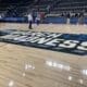 March Madness on floor at NCAA Tournament