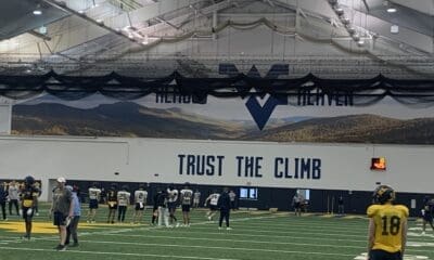 WVU Football indoor facility Trust The Climb stock