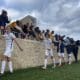 WVU men's soccer celebrates with fans
