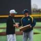 Marshall presents Randy Mazey with plaque