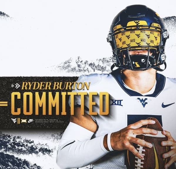 WVU Football QB Ryder Burton