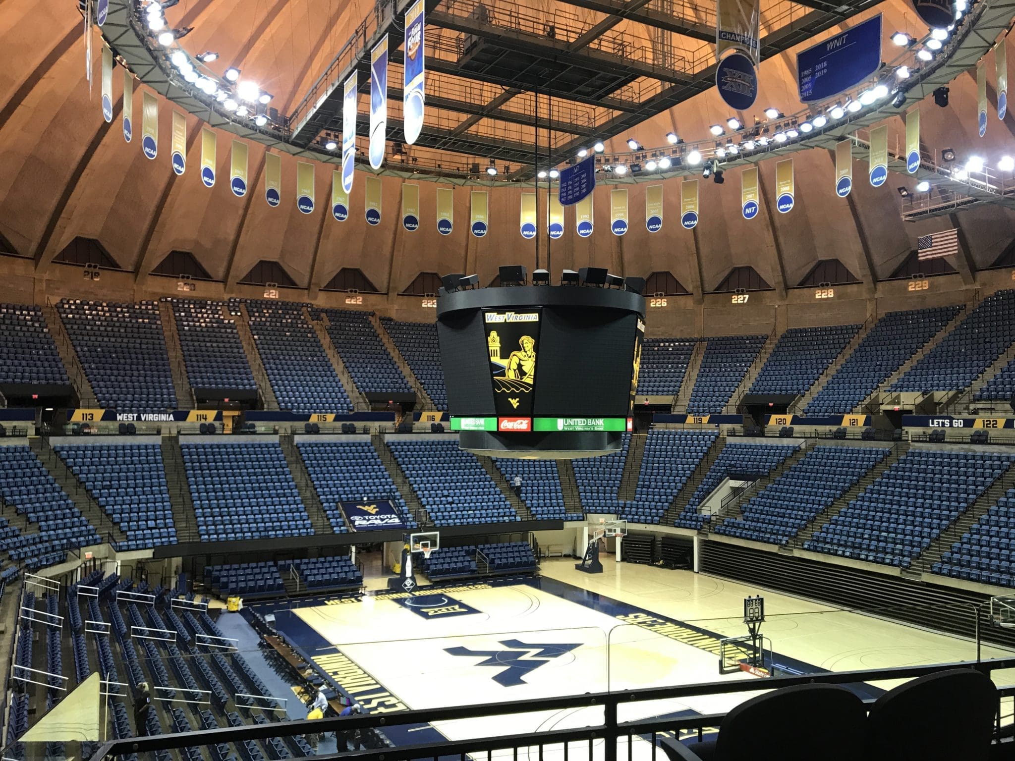 WVU Coliseum empty
