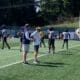 WVU Football HC Neal Brown at fall camp practice